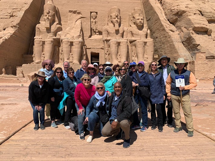Our group (BUS 1!) with Mohamed at Abu Simbel
