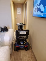 This is a picture showing how the motorized scooter fit in our room.