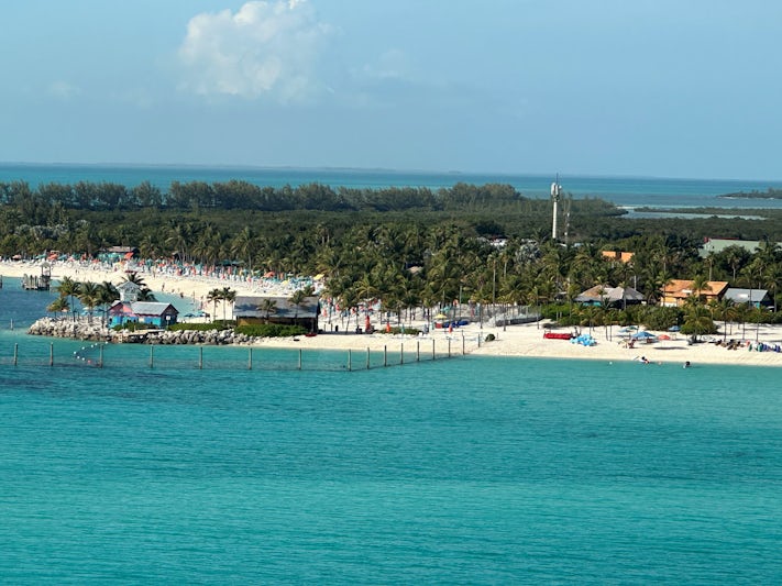 Castaway Cay- We were Starboard side (best side!) and our view