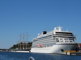 View of Viking Star from our shore excursions.