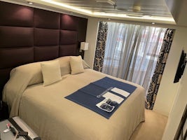 Oceania Marina Bedroom with King Sized Bed and Sliding Door