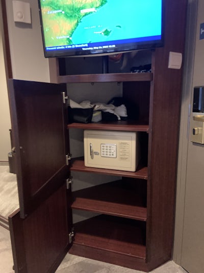 More storage space and safe under tv.