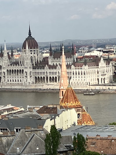 View of the Parliament Building in Budapest from St Stephen's Cathedral