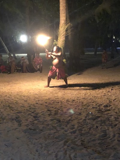A Polynesian fire and dance show