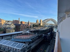 View from our cabin before disembarking  at Sydney.