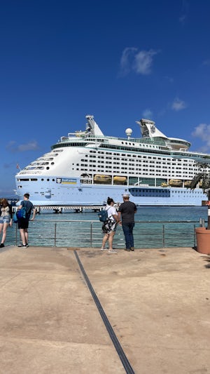 View of ship at port