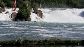 Rheinfall's boat ride right up to the falls