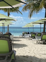 The beach at the Coco Cay Club.