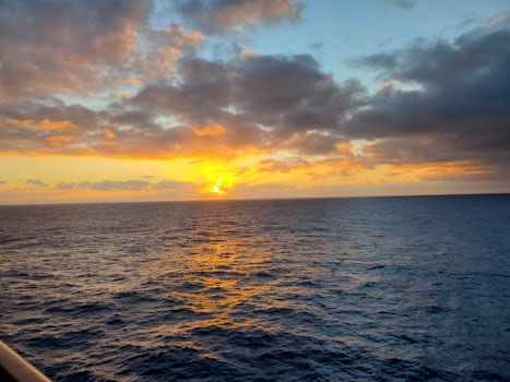 Sunrise in the middle of the East Pacific 