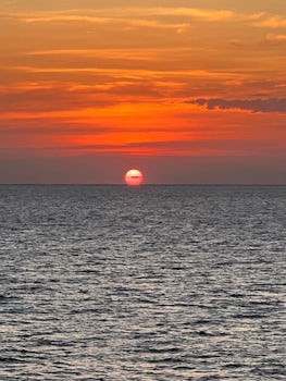 We had sailed from Costa Maya and were privileged to see this awesome sunset.