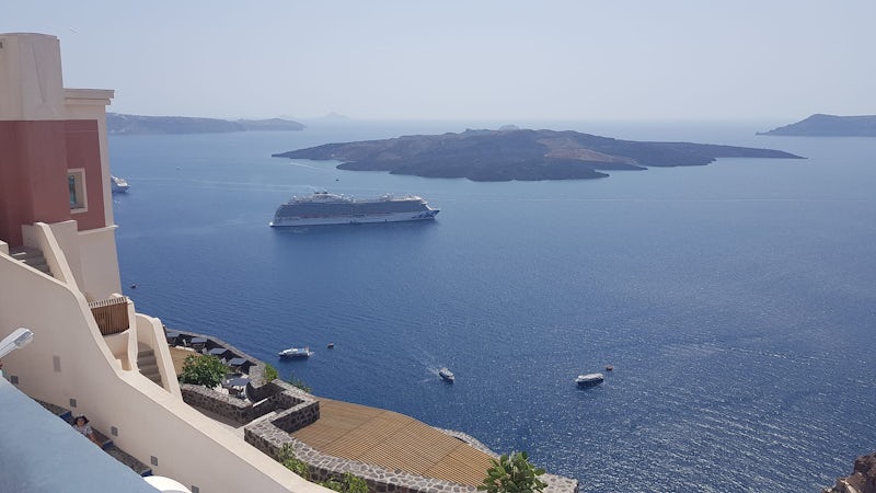 View from Santorini of Regal Princess