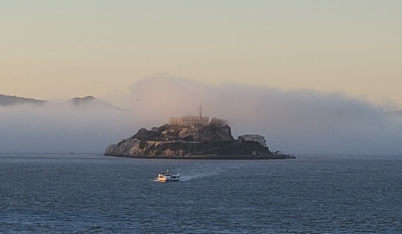 Alcatraz Island, San Francisco is an incredibly beautiful port to sail into or away from.