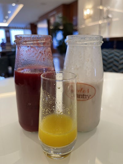 Smoothies and a healthy shot from Paula's Pantry