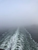 Foggy journey from our aft balcony in 8186