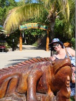 outside Wildlife Experience at Harvest Caye, Belize