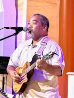 Brian Vasquez - one of the two Hawaiian Ambassadors.  Brian taught ukulele to passengers on sea days.