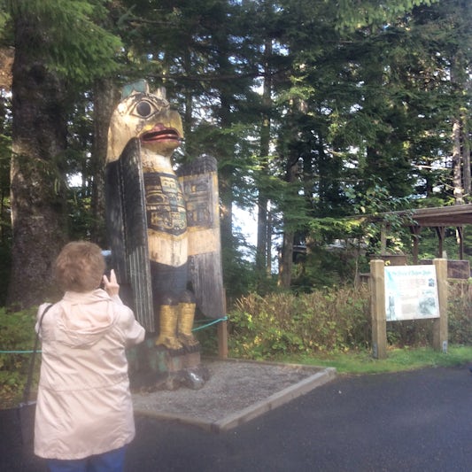 Totem Bight State Park in Ketchikan.  Loved it but be aware lots of walking.