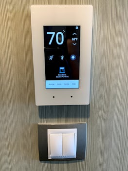 Digital control panel for thermostat, lights, and blinds