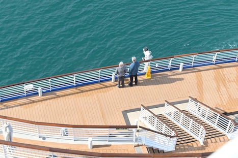 Discovery's spacious aft decks.