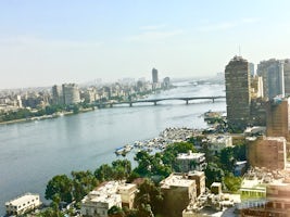 View of the Nile from our room at Sheraton Cairo Hotel