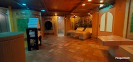 Inside the thermal spa. Great facility...when everything works. Very few other people used this on my voyage. Most days I had the room to myself.