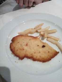 Terrible Chicken schnitzel offering at evening meal in the main dining room