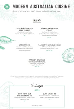 Waterfront menu - dinner - mains