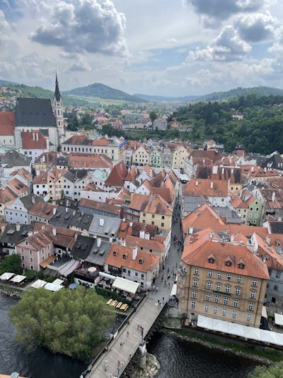 The view from the top of the tower in Cesky Krumlov