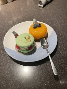 Macaron and passion fruit cheese cake from The Sweet
