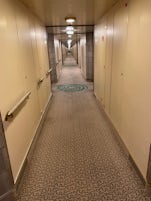 Stateroom Hallway. All suites are located on the forward half of Silver Spirit and all public venues are aft.