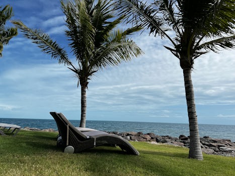 An idyllic moment from Yacht Club private area on MSC Marine Preserve Ocean Caye