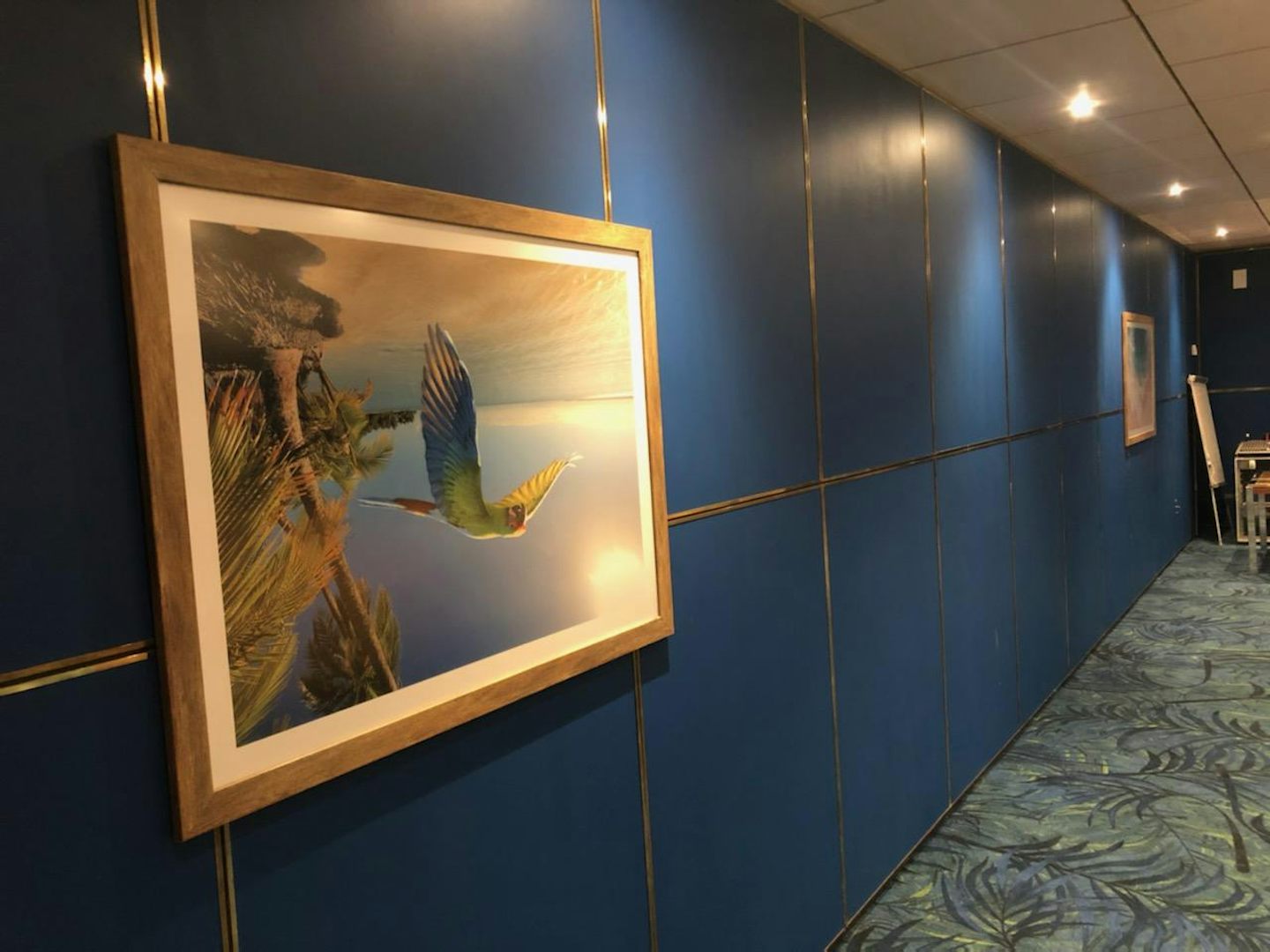 Yes, that art has been permanently installed upside down.  This is in keeping with the level of care given to the Margaritaville rebrand.