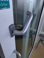Balcony door handle in need of replacement