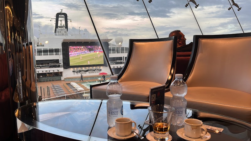 Adults only bar with view to the big screen... 