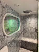 Huge marble shower