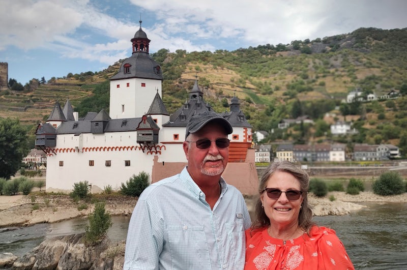 Cruising the Rhine with all of the castle.  This is Pfalzgrafenstein Castle from the top deck