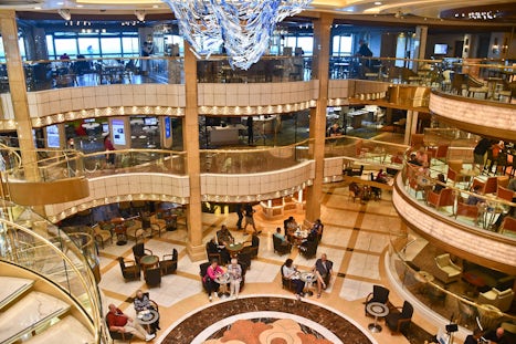 The grand meeting area on board the Majestic Princess