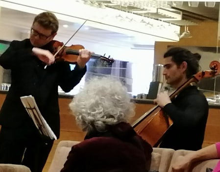Visiting musicians give concert in Lounge one evening