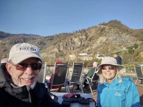 On deck while cruising the Wachau Valley