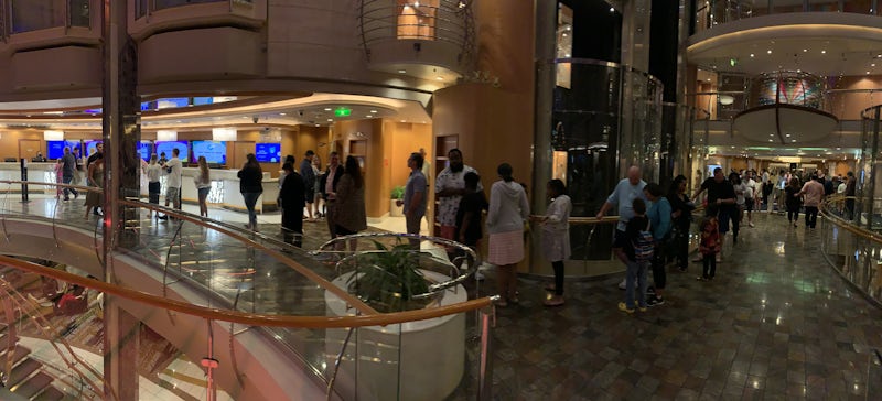 Guest service line the entire cruise 