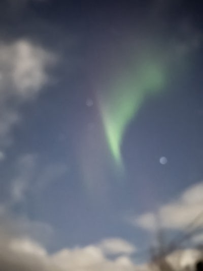 Cheap phone picture of Northern Lights