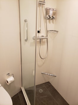 Shower stall in inside cabin