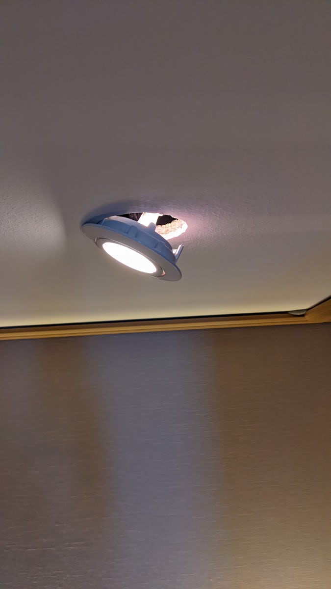 Vibrations literally 'shook' the ceiling lights from their sockets