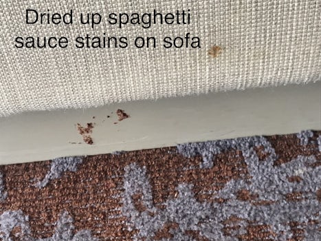 Stains from previous guests 