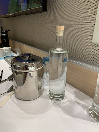 Bottled water provided by cruise daily